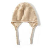 Pure Cashmere Earflaps Beanie Winter Soft Warm Cashmere Hat