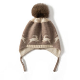 Pure Baby Cashmere Earflaps Beanie Hat Soft Warm Cashmere Hat