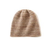 Women's Cashmere Beanie Caps Patterned Knit Hat for Men & Women
