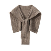 Dual-Use Scarf Shoulder Protection Shawl Cashmere Knitted Poncho