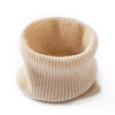 Ribbed Neck Gaiter 100% Cashmere Soft Tube Thick Scarf