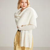 Leaf Pattern Cashmere Wrap Cashmere Lace Knit Scarf