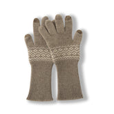 Women’s Nordic Pattern Long Touchscreen Knit Warm Cashmere Gloves