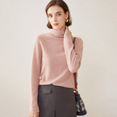 100% Cashmere Knitted Turtleneck Sweater Pullover Knitted Jumper