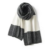 Soft and Stylish Winter Wraps Cashmere Colorblock Knit Scarf