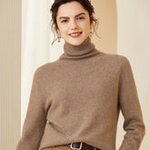 Soft Knit High Collar Cashmere Wool Sweater Turtleneck Tops