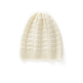 Soft & Lightweight Diamond Knit Cashmere Beanie Winter Hat