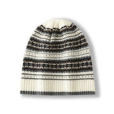 Fair Isle Inspired Pattern Cashmere Beanie Knit Hat Unisex