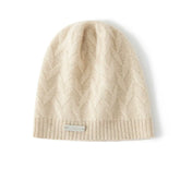 Cashmere Women's Embroidery logo Knitted Bonnet Beanies