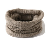 Knitted 100% Cashmere Neck Warmer Soft Hollow Ribbed Snood