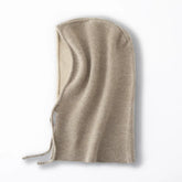 Knitted Ski Hat Windproof Cashmere Hood Drawstring Snood