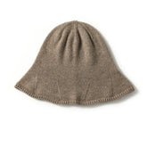 Warm Knitted Bucket Hat Cashmere Fisherman Hat for Women