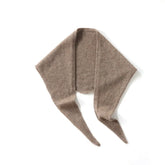 Pure Cashmere Triangle Scarf Neckerchief Knitted Shoulder Wrap