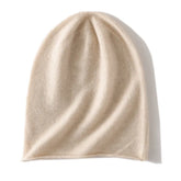100% Cashmere Slouchy Beanie Hat Soft Lightweight Knit Winter Cap