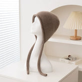 Cashmere Soft Knit Bonnet Hat with Ties French Braid Hat