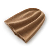 Pure Cashmere Slouchy Soft Knitted Cashmere Beanie Hat Skull Cap