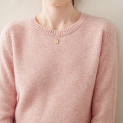Women’s Cashmere Crew Neck Knit Relaxed Fit Soft Warm Pullover Sweater