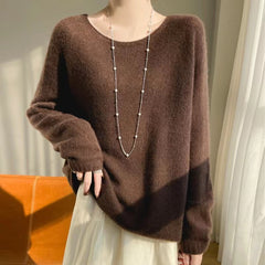 Women’s Soft Lightweight Raglan Knit Pullover Cashmere Silk Sweater
