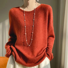 Women’s Soft Lightweight Raglan Knit Pullover Cashmere Silk Sweater