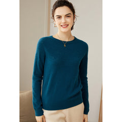 Soft Knit Lace-Yoke Sweater 100% Pure Cashmere Sweater