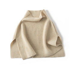 100%Cashmere Half Poncho Women Winter Thick Pashmina Shawls