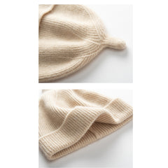 Pure Cashmere Beanie Hat for kids Winter Soft Warm Cashmere Hat