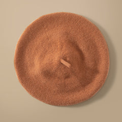 100% Cashmere Classic  French Beret Hat Casual Cap for Women