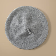 100% Cashmere Classic  French Beret Hat Casual Cap for Women