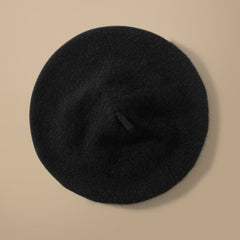 100% Cashmere Classic  French Beret Hat Casual Cap for Women
