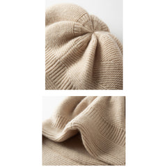 Pure Cashmere Hat for Women Soft Warm Cashmere Hat