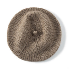 Pure cashmere Beret Soft Warm Girls Cashmere French Beanie Hat