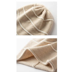 100% Cashmere Beanie Hat for Women and Men Winter Cashmere Hat