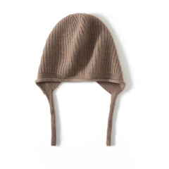 Pure Cashmere Earflaps Beanie Winter Soft Warm Cashmere Hat