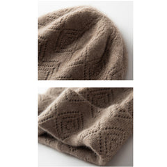 Cashmere Beanie for Women Winter Pure Cashmere Hat