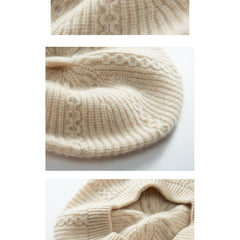 Pure cashmere Beret Soft Warm Girls Cashmere French Beanie Hat