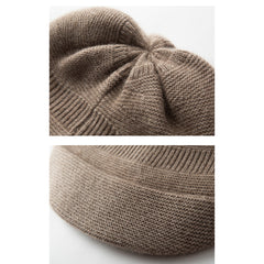 Pure Cashmere Hat for Women Soft Warm Cashmere Hat