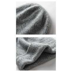 Cashmere Beanie for Women Winter Pure Cashmere Hat