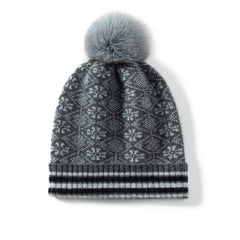 Pure cashmere pom pom hat for Women Winter Warm Cashmere Hat