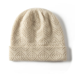 Cashmere Beanie for Women Winter Pure Cashmere Hat
