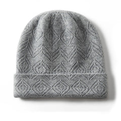 Cashmere Beanie for Women Winter Pure Cashmere Hat