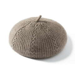 Pure cashmere Beret Soft Warm Girls Cashmere French Beanie Hat