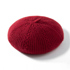 Pure cashmere Beret Soft Warm Girls Cashmere French Beanie Hat