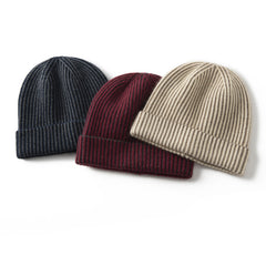 Cashmere Beanie Color Combination Winter Pure Cashmere Hat