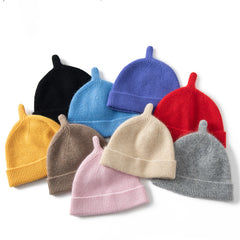 Pure Cashmere Beanie Hat for kids Winter Soft Warm Cashmere Hat