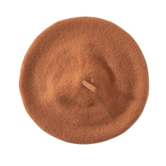 100% Cashmere Classic  French Beret Hat Casual Cap for Women