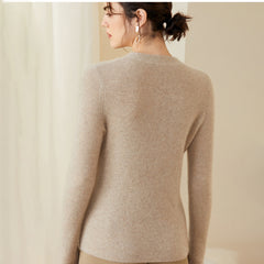 Women V Neck Bow-Tie Elegant Soft Knit Top Cashmere Sweater