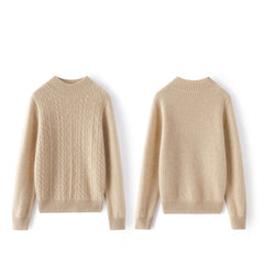 Warm Mock-Neck Cable Mock-Neck Cable Cashmere Sweater