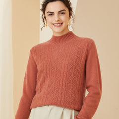 Warm Mock-Neck Cable Mock-Neck Cable Cashmere Sweater