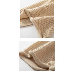 Pure Cashmere Earflaps Beanie Winter Soft Warm Cashmere Hat
