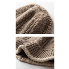 Pure Cashmere Bucket Hat for Women Winter Cashmere Hat